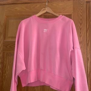 Pink Adidas Cropped Sweatshirt